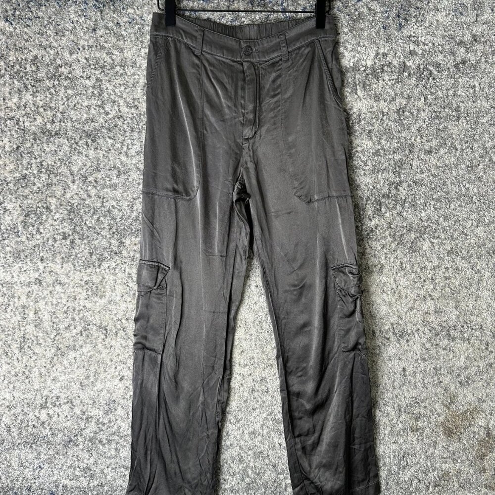 YFB Pants Womens Small Gray Cargo Jogger Viscose Rayon Lightweight‎ Casual
